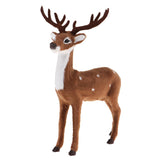 Max Simulation Christmas Elk Plush Reindeer Model Toy Dark Brown Male Stand