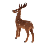 Max Simulation Christmas Elk Plush Reindeer Model Toy Dark Brown Male Stand