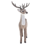 Max Simulation Christmas Elk Plush Reindeer Model Toy Grey Male Stand