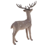 Max Simulation Christmas Elk Plush Reindeer Model Toy Grey Male Stand