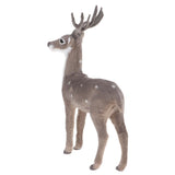 Max Simulation Christmas Elk Plush Reindeer Model Toy Grey Male Stand