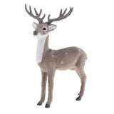 Max Simulation Christmas Elk Plush Reindeer Model Toy Grey Male Stand