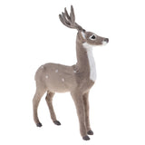 Max Simulation Christmas Elk Plush Reindeer Model Toy Grey Male Stand