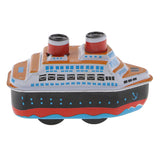 Max Funny Retro Wind-up Tin Toys Cruise ship Mini Vessel Tintoy for Kids Gift A