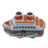 Max Funny Retro Wind-up Tin Toys Cruise ship Mini Vessel Tintoy for Kids Gift A