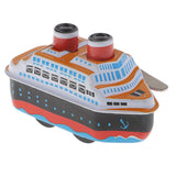 Max Funny Retro Wind-up Tin Toys Cruise ship Mini Vessel Tintoy for Kids Gift A