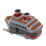 Max Funny Retro Wind-up Tin Toys Cruise ship Mini Vessel Tintoy for Kids Gift A