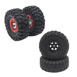 Max 2pcs 100mm RC Rubber Tire Tyre for FY-01/02/03/04/05/06/07 1/12 RC Car Black