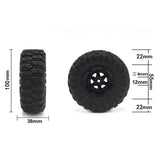 Max 2pcs 100mm RC Rubber Tire Tyre for FY-01/02/03/04/05/06/07 1/12 RC Car Black