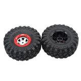 Max 2pcs 100mm RC Rubber Tire Tyre for FY-01/02/03/04/05/06/07 1/12 RC Car Red