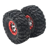 Max 2pcs 100mm RC Rubber Tire Tyre for FY-01/02/03/04/05/06/07 1/12 RC Car Red