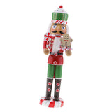 Max 36cm Wooden Nutcracker Solider Figure Model Puppet Doll Home Office Decor C