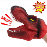 Max Dinosaur Hand Puppet Tyrannosaurus Gloves Party Scared Toy for Child Red