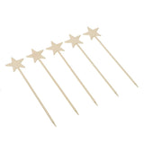 Max 5PCS Stainless Steel Cocktail Picks Martini Fruit Stick for Party Golden