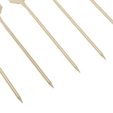 Max 5Pieces Stainless Steel Cocktail Picks Martini Fruit Stick for Party Golden