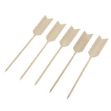 Max 5Pieces Stainless Steel Cocktail Picks Martini Fruit Stick for Party Golden