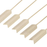 Max 5Pieces Stainless Steel Cocktail Picks Martini Fruit Stick for Party Golden