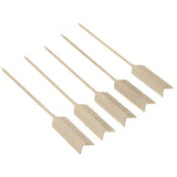 Max 5Pieces Stainless Steel Cocktail Picks Martini Fruit Stick for Party Golden