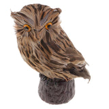 Max Simulation Lovely Animal Owl Model Photograph Props Kids Toys Brown