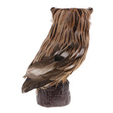 Max Simulation Lovely Animal Owl Model Photograph Props Kids Toys Brown