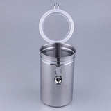 Max Stainless Steel Pipe Tobacco Tin Can Humidifier Humidor Box Pot Capacity A