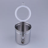 Max Stainless Steel Pipe Tobacco Tin Can Humidifier Humidor Box Pot Capacity B