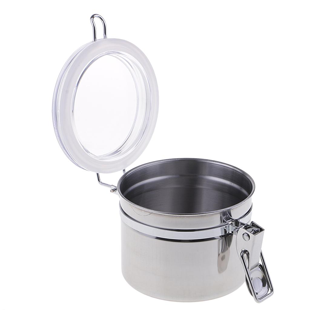 Max Stainless Steel Pipe Tobacco Tin Can Humidifier Humidor Box Pot Capacity C