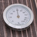 Max Professional Cigar Hygrometer Cigar Humidor Humidifier Hygrometer Silver