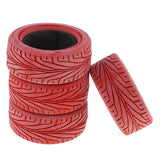 Max 4Pcs RC 1:10 Model Drifting Racing Car Rubber Tire for 1/10 HSP 94123 Red
