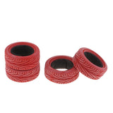 Max 4Pcs RC 1:10 Model Drifting Racing Car Rubber Tire for 1/10 HSP 94123 Red