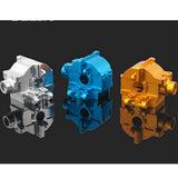 Max 1/set Aluminum Alloy Front Rear Gearbox Assembly for HSP 1/10 RC Car Silver