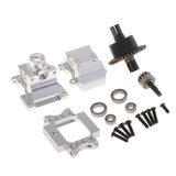 Max 1/set Aluminum Alloy Front Rear Gearbox Assembly for HSP 1/10 RC Car Silver