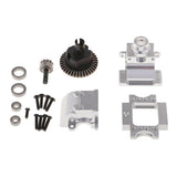 Max 1/set Aluminum Alloy Front Rear Gearbox Assembly for HSP 1/10 RC Car Silver