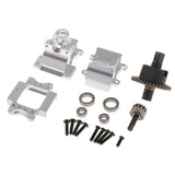 Max 1/set Aluminum Alloy Front Rear Gearbox Assembly for HSP 1/10 RC Car Silver