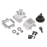 Max 1/set Aluminum Alloy Front Rear Gearbox Assembly for HSP 1/10 RC Car Silver