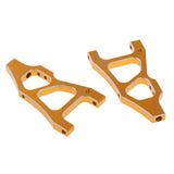 Max 2x166019 Aluminum Alloy Front Lower Suspension Arm For 1/10 HSP 94177 Golden
