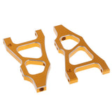 Max 2x166019 Aluminum Alloy Front Lower Suspension Arm For 1/10 HSP 94177 Golden