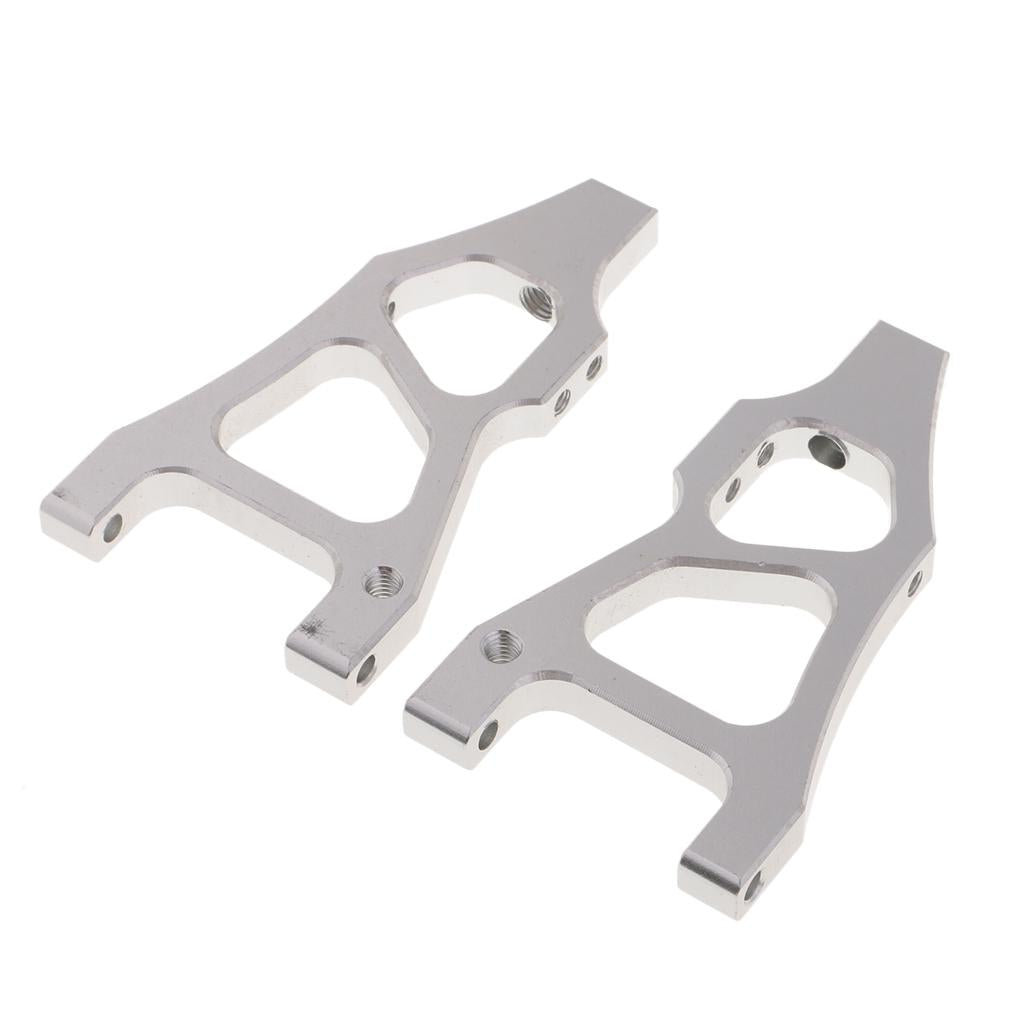Max 2x166019 Aluminum Alloy Front Lower Suspension Arm For 1/10 HSP 94177 Silver