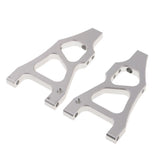 Max 2x166019 Aluminum Alloy Front Lower Suspension Arm For 1/10 HSP 94177 Silver