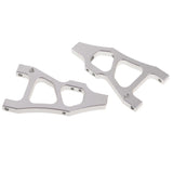 Max 2x166019 Aluminum Alloy Front Lower Suspension Arm For 1/10 HSP 94177 Silver