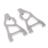Max 2x166019 Aluminum Alloy Front Lower Suspension Arm For 1/10 HSP 94177 Silver
