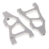 Max 2x166019 Aluminum Alloy Front Lower Suspension Arm For 1/10 HSP 94177 Silver