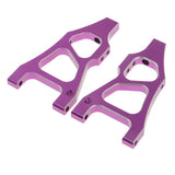 Max 2x166019 Aluminum Alloy Front Lower Suspension Arm For 1/10 HSP 94177 Purple