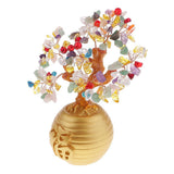 Max Wealth Lucky Money Tree Feng Shui Crystal Plastic Tree Home Decor Colorful