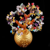 Max Wealth Lucky Money Tree Feng Shui Crystal Plastic Tree Home Decor Colorful