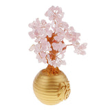 Max Wealth Lucky Money Tree Feng Shui Crystal Plastic Tree Home Decor Pink