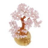 Max Wealth Lucky Money Tree Feng Shui Crystal Plastic Tree Home Decor Pink