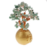 Max Wealth Lucky Money Tree Feng Shui Crystal Plastic Tree Home Decor Green