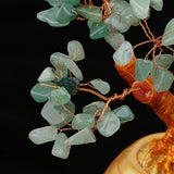 Max Wealth Lucky Money Tree Feng Shui Crystal Plastic Tree Home Decor Green