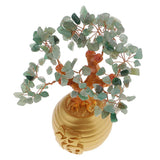 Max Wealth Lucky Money Tree Feng Shui Crystal Plastic Tree Home Decor Green